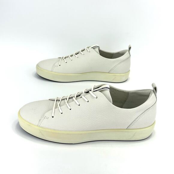 Ecco Women Danish Design Sneakers Size 10 White Leather Lace-Up Unisex Shoes - Picture 16 of 16